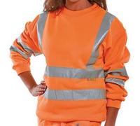 Beeswift High Visibility Sweatshirt Orange Large BSSENORL