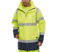 Beeswift High Visibility Traffic Jacket SYellow/Navy 4XL BD109SYN4XL