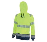 Beeswift Deltic Hi-Vis Two-Tone Hoody Sat Yellow/Navy 3XL - HVTT025SYN3XL