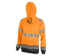 Beeswift High Visibility Two Tone Hooded Sweatshirt Orange/Black 4XL HVTT025ORBL4XL