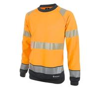 Beeswift Deltic Hi-Vis Two-Tone Sweatshirt Orange/Black Medium - Pack of 1