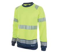 Beeswift High Visibility Two Tone Sweatshirt Saturn Yellow / Navy L