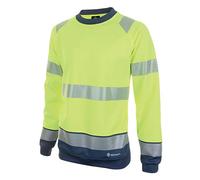 Beeswift High Visibility Two Tone Sweatshirt Saturn Yellow/Navy Blue S HVTT020SYNS