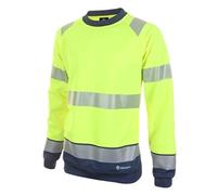 Beeswift High Visibility Two Tone Sweatshirt Saturn Yellow/Navy Blue M HVTT020SYNM