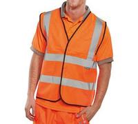 Beeswift High Visibility Waistcoat Full App G Orange 4XL WCENGOR4XL