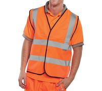 Beeswift High Visibility Waistcoat Full App G Orange M WCENGORM