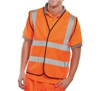Beeswift High Visibility Waistcoat Full App G Orange XL WCENGORXL