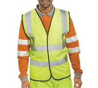 Beeswift High Visibility Waistcoat Full App G Saturn Yellow Large WCENGL