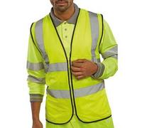 Beeswift High Visibility Waistcoat Saturn Zip Fastened Yellow 4XL
