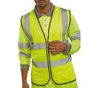 Beeswift High Visibility Waistcoat Saturn Zip Fastened Yellow XL
