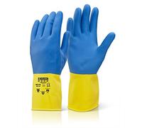 Beeswift HOUSE HOLD HEAVYWEIGHT GLOVES ROYAL/YELLOW XL