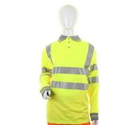 Beeswift Ladies High Visibility Long Sleeve Polo Shirt