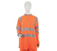 Beeswift Ladies High Visibility Long Sleeve Polo Shirt Orange L LPK28ORL