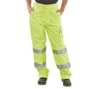 Beeswift Ladies Polycotton High Visibility Trousers Saturn Yellow 26 - LPCTENSY2