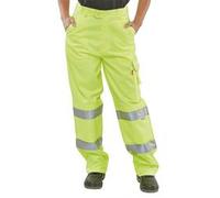 Beeswift Ladies Polycotton High Visibility Trousers Saturn Yellow 28 - LPCTENSY2