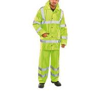 Beeswift Lightweight EN471 EN343 Jacket/Trouser Suit Saturn Yellow XL