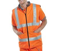 Beeswift High Visibility Reversible Bodywarmer Orange/Grey XL BWENGORXL
