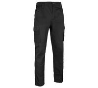 beeswift Granada Stretch Ripstop Fabric Reinforced Workwear Trousers Cargo Pocket Utility Pants Protective Clothing - Black - 44-Short