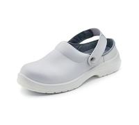 Beeswift Micro-Fibre Slipper Steel Toe Cap 1Pr White Size 7 - CF84207