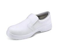 MICRO-FIBRE SLIP ON SHOE S2 WHITE 10.5
