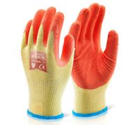 Beeswift Multipurpose Gloves Latex Coated Palm Large Orange/yellow