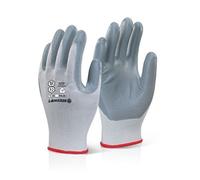 NITRILE FOAM NYLON GLOVE GREY 09