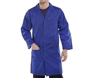 Beeswift PCWCR48 POLY COTTON WAREHOUSE COAT ROYAL BLUE 48 UK (58 EU)