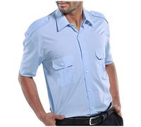 Beeswift Pilot Short Sleeve Shirt Sky Blue 15 PSSSB15