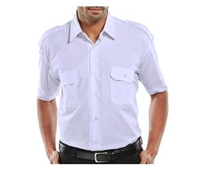 Beeswift Pilot Shirt Short Sleeve White 14.5