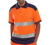 Beeswift PK Two Tone High Visibility Short Sleeve Polo Shirt