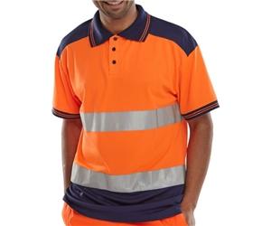 Beeswift PK Two Tone High Visibility Short Sleeve Polo Shirt