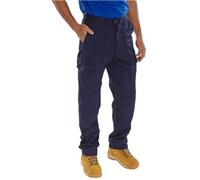 Beeswift Poly Cotton Work Trousers Navy Blue 44T