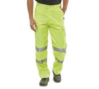 Beeswift Polycotton High Visibility Trousers Saturn Yellow 28T PCTENSY28T