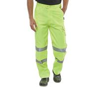 Beeswift Polycotton High Visibility Trousers Saturn Yellow 34S PCTENSY34S