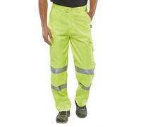 Beeswift Polycotton High Visibility Trousers Saturn Yellow 46 PCTENSY46