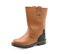 Beeswift Premium Rigger Fur Lined Steel Toe Cap Safety Boots Tan 8