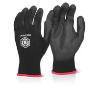 Click - PU COATED GLOVE BLACK LARGE - Black