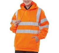 Beeswift HOODY PULL ON SWEATSHIRT H/V ORANGE MED