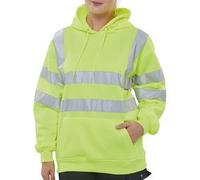 Beeswift HOODY PULL ON SWEATSHIRT SAT YELLOW MED