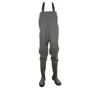 DUNLOP Pricemastor Chest Wader Wellington Boot - Unisex, Waterproof PVC Waders for Fishing and Agriculture, Flexible Work Wellies, Green/Black - EU47, UK12