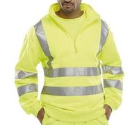 Beeswift Sweatshirt Quarter-Zipped Hi-Vis EN471 Saturn Yellow M