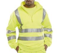 Beeswift Quarter Zipped Hi Vis Sweatshirt SYellow XL BSZSSENSYXL