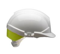 Beeswift Reflex Safety Helmet White C/W Yellow Rear Flash
