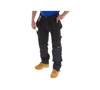 Beeswift Shawbury Multi-Purpose Trousers - Black, Size 44, 250gsm PolyCotton Twill with Tool Pouches & Knee Pad Pockets