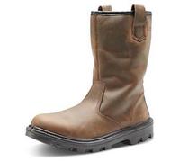 Beeswift Sherpa PU S3 Leather Upper Fur Lined Rigger Boots Brown 10