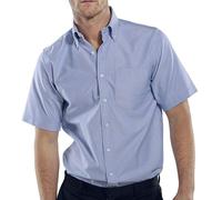 Beeswift Short Sleeve Oxford Shirt Blue 16.5 OXSSSB16.5