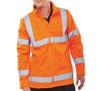 Beeswift Soft Shell Lightweight High Vis Jacket Orange 3XL