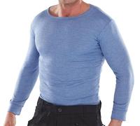 LONG SLEEVE THERMAL VEST BLUE XXL