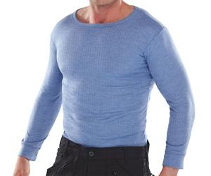 Beeswift Thermal Vest Long Sleeve Blue Size L