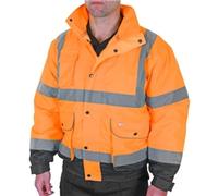 Beeswift Two Tone High Visibility Constructor Bomber Jacket Orange/Navy Blue 3XL CBJTTORN3XL